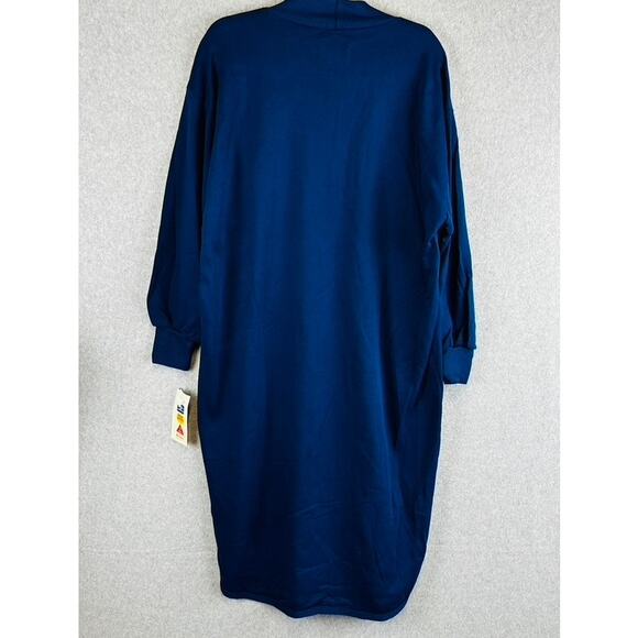 New Kittens Sz Large Nightgown Winter Birds Long Sleeve Blue Warm Vintage NWT - Picture 7 of 10